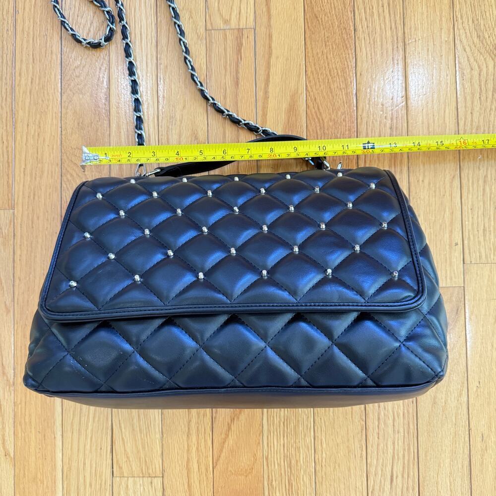 Rebecca Minkoff Womens Quilted Studded  Shoulder Bag Black NEW - Picture 6 of 9